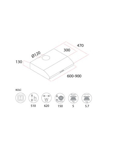 Nexus Range Hood 60cm Nexus-Electromenager | I3C Group