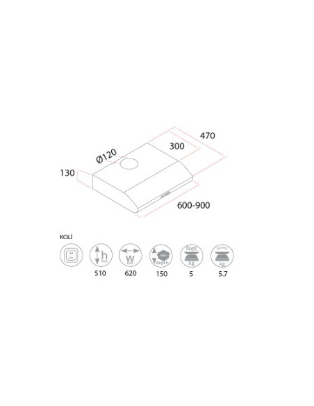 Nexus Range Hood 60cm Nexus-Electromenager | I3C Group
